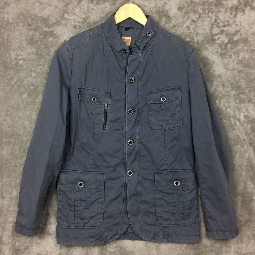 Boss Orange M65 Field Jacket Mens 42R Utility Grey Cotton Coat